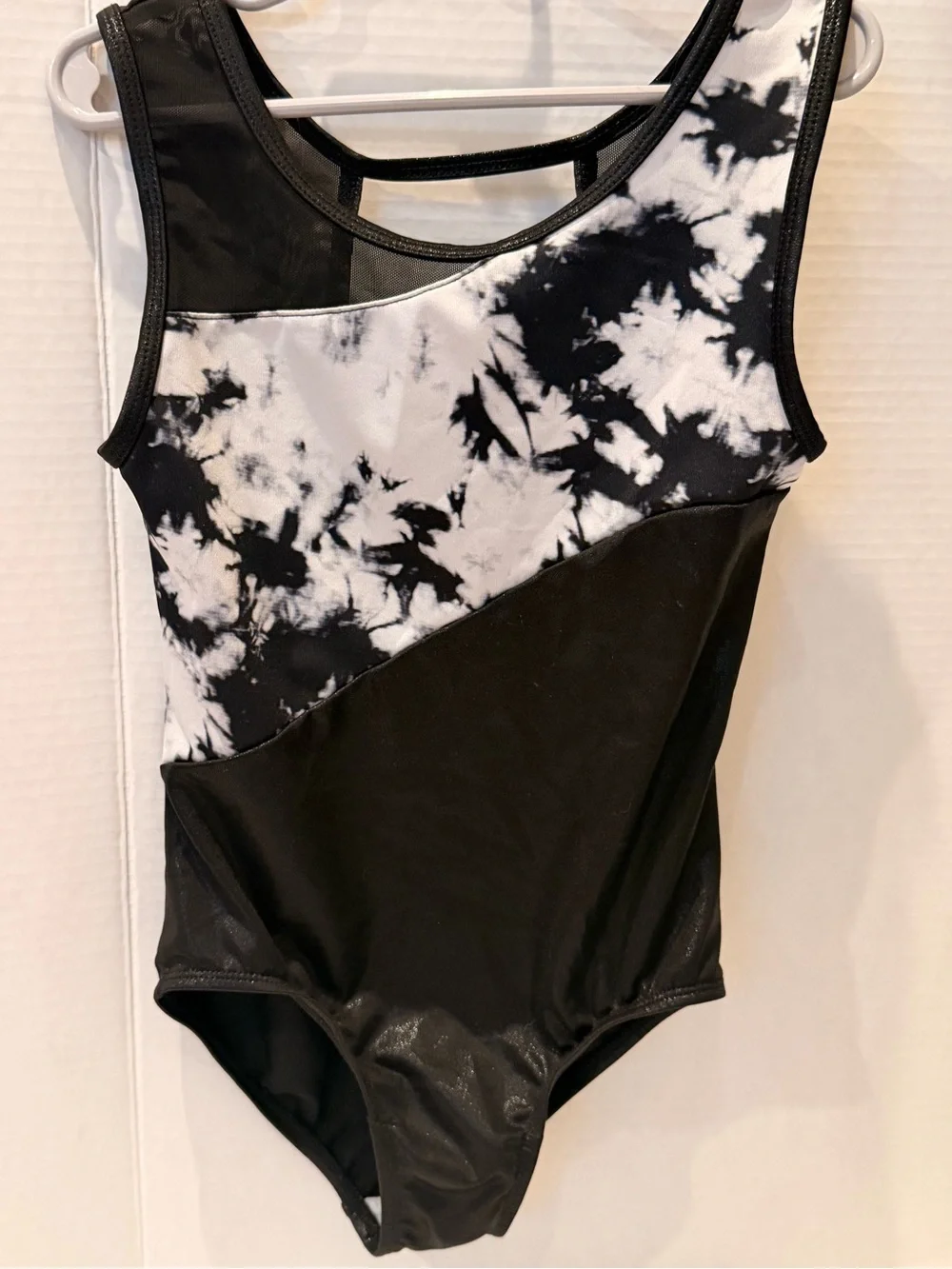 Magic Black & White Tie-Dye Kids One-Piece Swimsuit